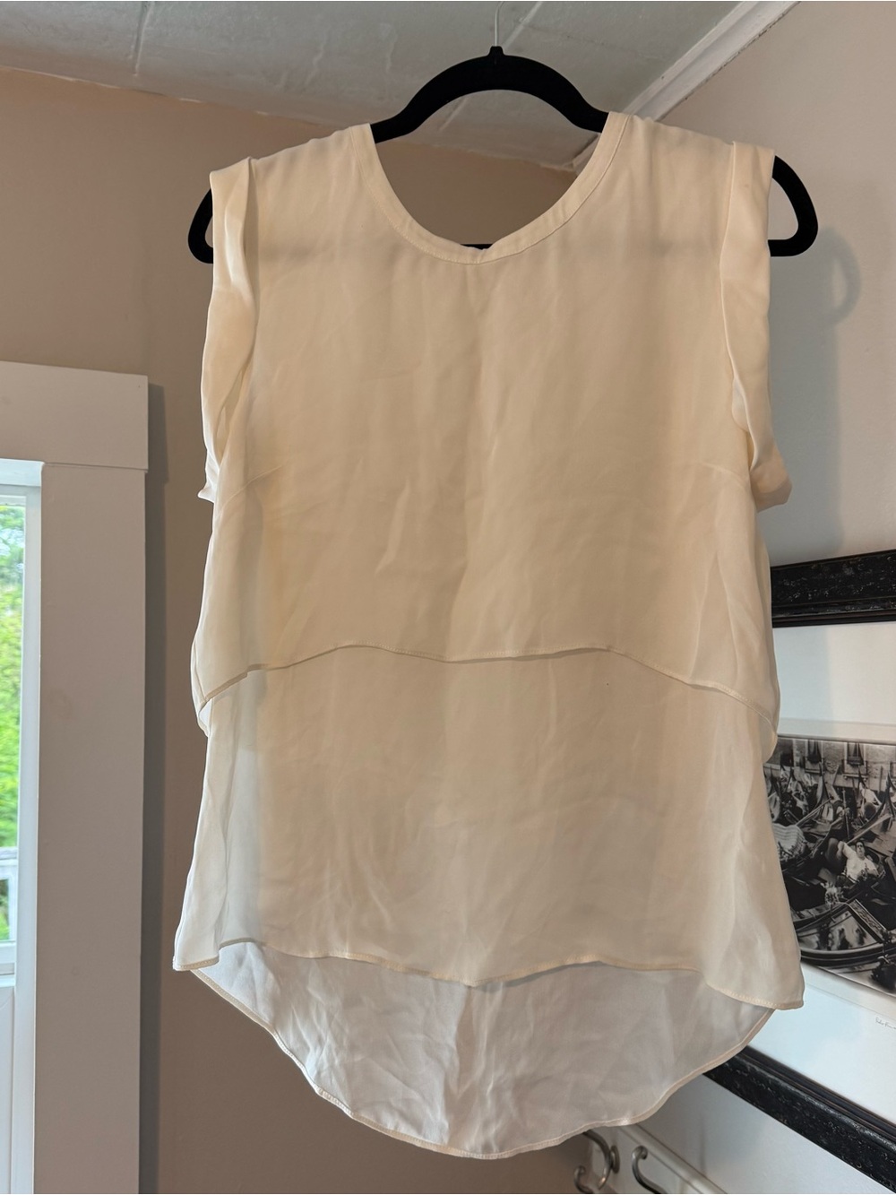 Veronica Beard layered silk blouse top.